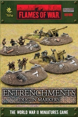 FLAMES OF WAR BB106 Entrenchments Dug-In Markers