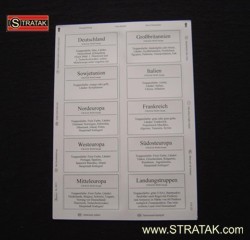 STRATAK WARS INDIVIDUAL - Country cards Europe