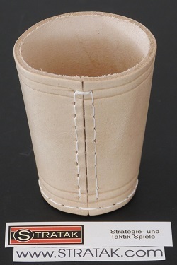 Dice cup made of leather